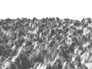 A height field created completely with POV-Ray.